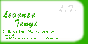 levente tenyi business card